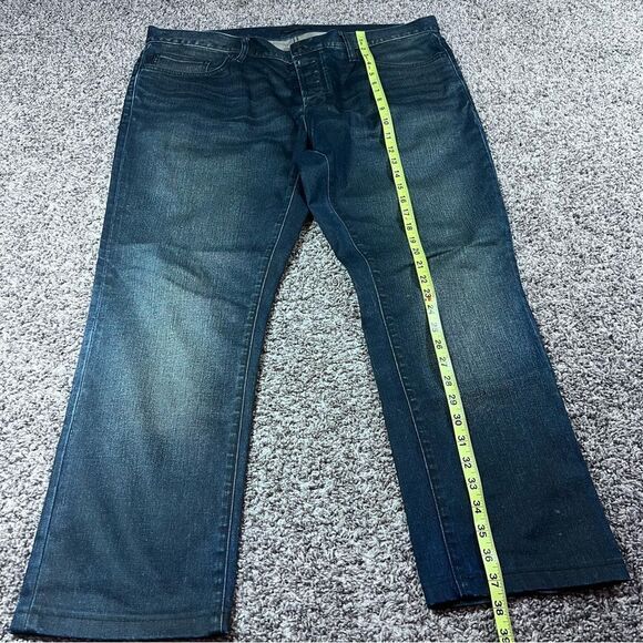 John Varvatos Wight Skinny Button Fly Denim Dark Wash Mens Size 38x28 - Picture 2 of 8